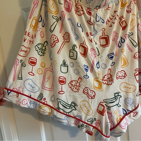 Anthropologie Jordan Nickson The Briar Piped Pajama Shorts - Picture 9 of 10